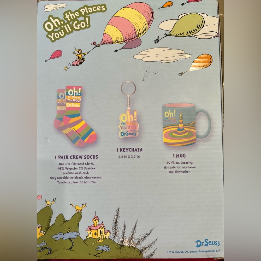 Dr. Seuss - “Oh the Places You’ll Go” Gift set! Just add cellophane wrap! - Picture 6 of 15
